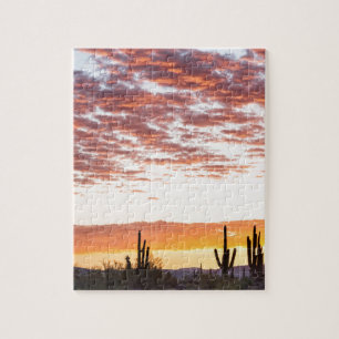 Sonoran Desert Colourful Sunrise Morning Jigsaw Puzzle