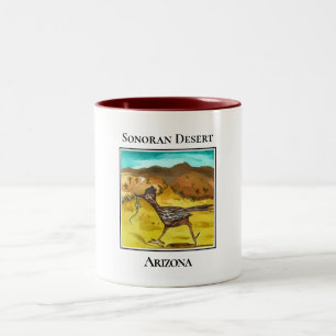 Sonoran Desert Road Runner Arizona Two-Tone Coffee Mug