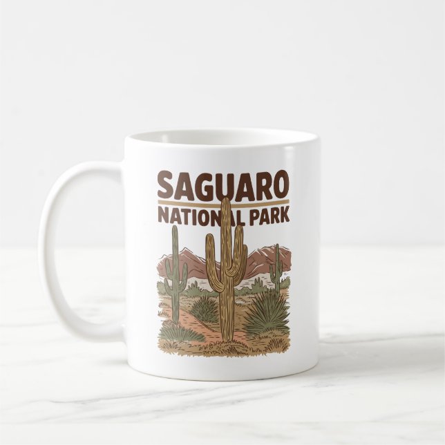 Sonoran Desert Saguaro National Park Coffee Mug (Left)