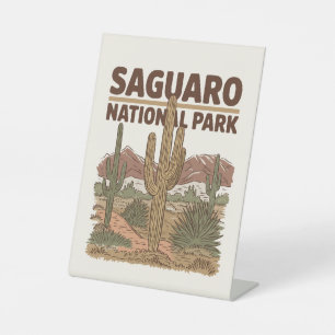 Sonoran Desert Saguaro National Park Pedestal Sign
