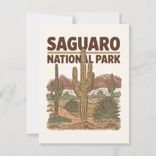 Sonoran Desert Saguaro National Park Postcard