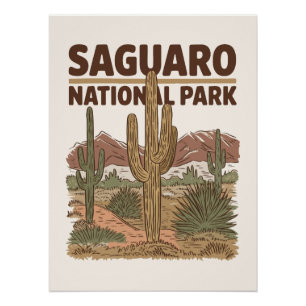 Sonoran Desert Saguaro National Park Poster
