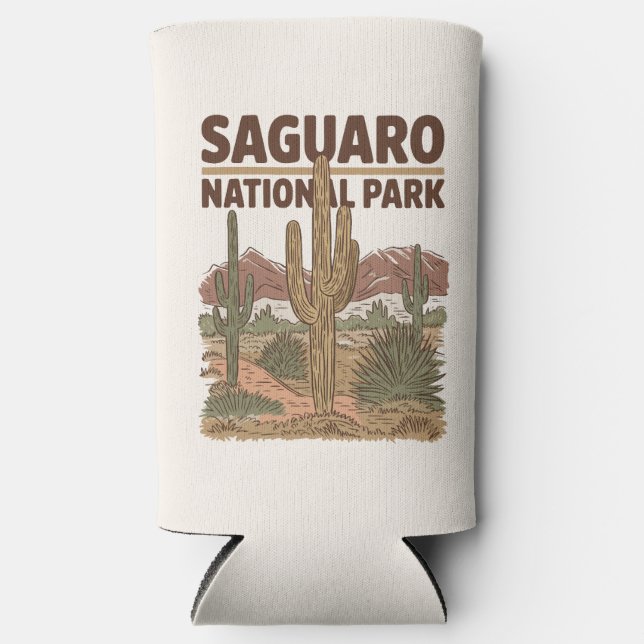 Sonoran Desert Saguaro National Park Seltzer Can Cooler (Front)