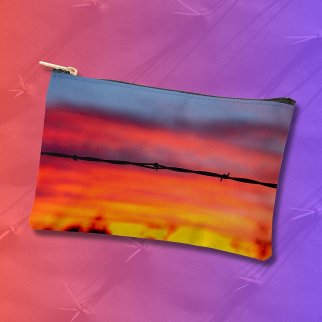 Sonoran Desert Sunset Barbed Wire Photo Accessory Pouch (Creator Uploaded)