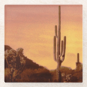 Sonoran sunset glass coaster