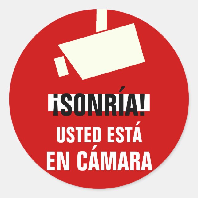 SONRÍA USTED ESTÁ EN CÁMARA Stickers (Front)
