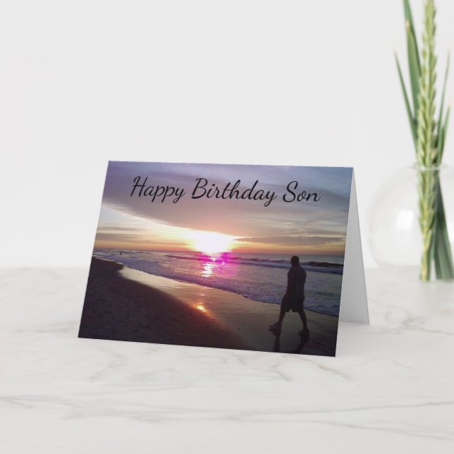 ***SON'S BIRTHDAY*** BEACH AND LOVE FOR HIM CARD (Front)