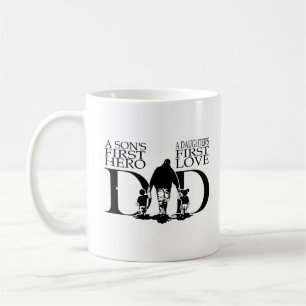 Son's & Daughter's First Hero - DAD Coffee Mug