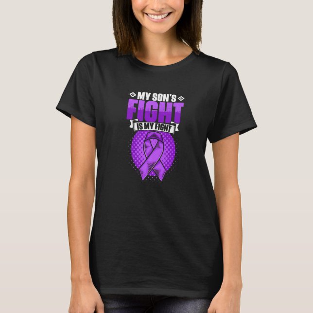 Son's Fight Is My Fight Epilepsy Survivor Epilepsy T-Shirt (Front)