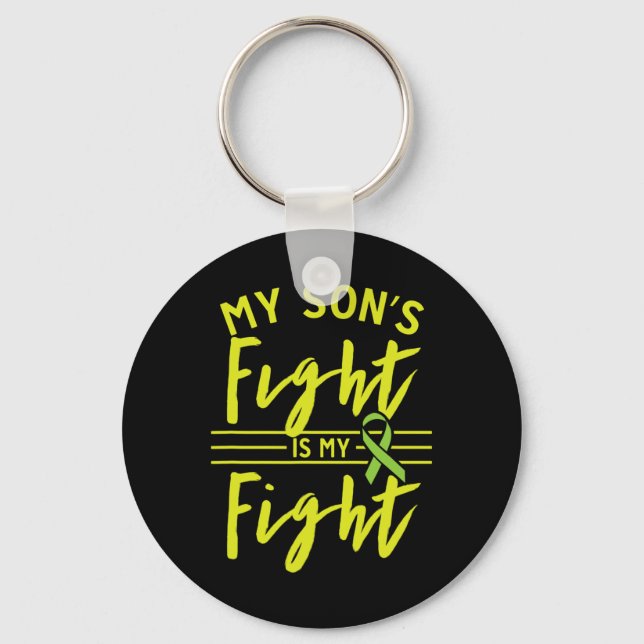 Son's Fight Is My Fight Kidney Disease Awareness  Key Ring (Front)