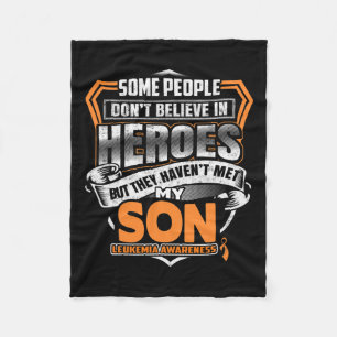 Son's Fight Is My Fight Leukaemia Awareness Fleece Blanket