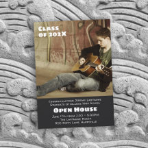 Sons Graduation Photo Announcement Open House