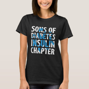 Sons of Diabetes insulin support riboon Diabetes T-Shirt