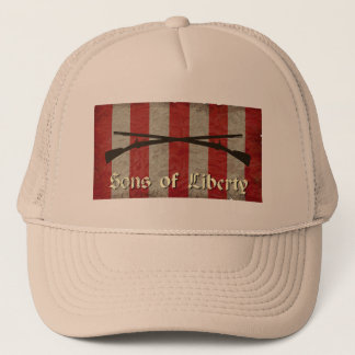 Sons of Liberty Flag with Two Muskets Trucker Hat