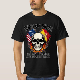 Sons of Sicily Sicilian by Blood American by Birth T-Shirt