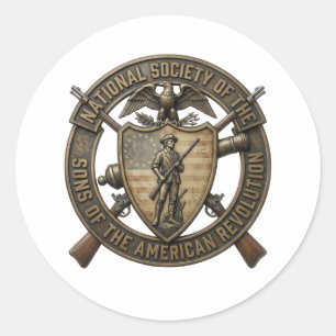 Sons of the American Revolution Ancestor Pride Classic Round Sticker