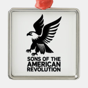 Sons of the American Revolution SAR eagle USA Metal Ornament