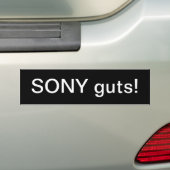 SONY guts Bumper Sticker (On Car)