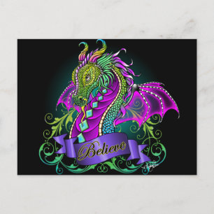 Sonya Believe Rainbow Dragon Postcard