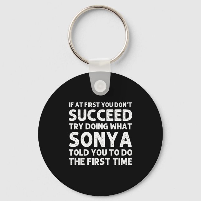 Sonya Name D Birthday Funny Christmas J  Key Ring (Front)
