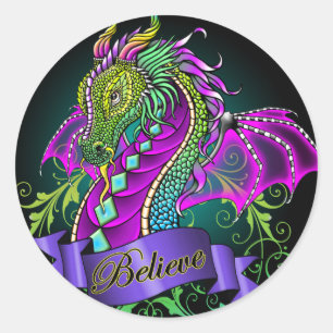 "Sonya" Rainbow Believe Dragon Art Stickers