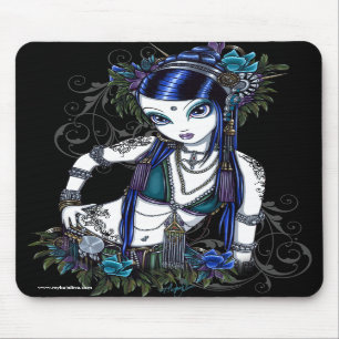 "Sonya" Tribal Fusion Belly Dancer Flower Mousepad
