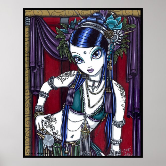"Sonya" Tribal Fusion Belly Dancer Posters (Front)