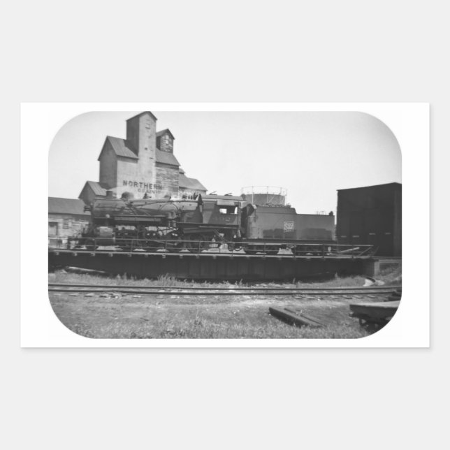 Soo Line Engine at Manitowoc Rectangular Sticker (Front)