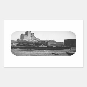 Soo Line Engine at Manitowoc Rectangular Sticker