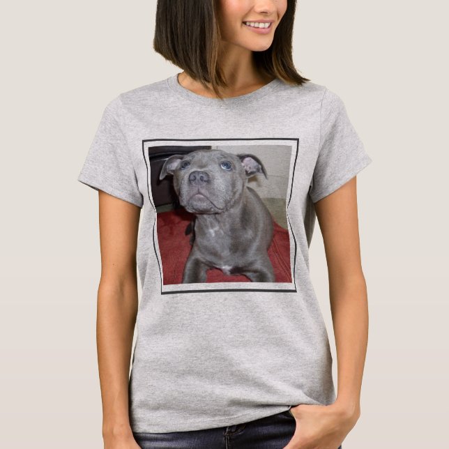 Sooky Blue Staffordshire Bull Terrier Puppy, T-Shirt (Front)
