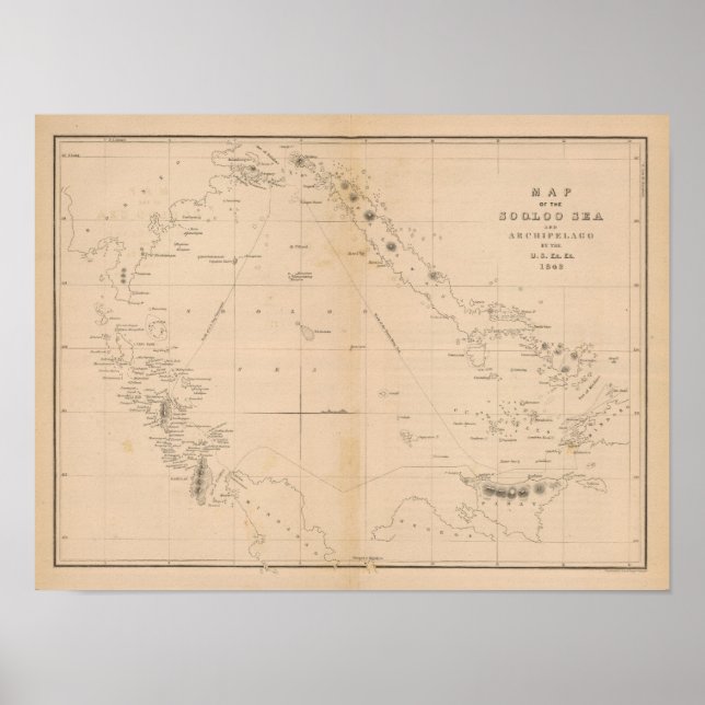 Sooloo Sea, Archipelago, Philippines Poster (Front)