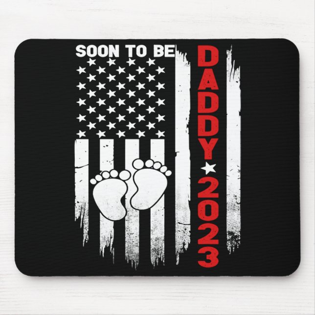 Soon Daddy 2023 Expecting First Artwork Mouse Pad (Front)