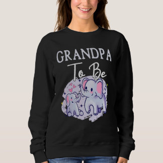 Soon Grandpa To Be Elephants For Baby Shower Gende Sweatshirt