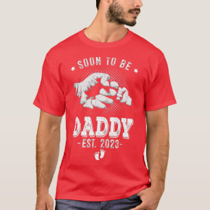 Soon o Be Daddy Est 2023 Pregnancy Announcement T-Shirt