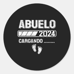 Soon To Be Abuelo To Be Pregnancy Announcement Classic Round Sticker