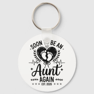 Soon To Be Aunt Again Est 2026 Pregnancy Announcem Key Ring