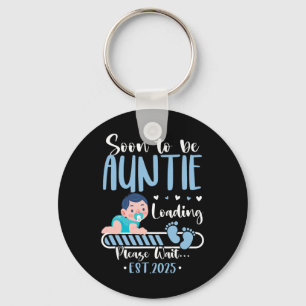 Soon To Be Auntie 2025 Loading Cute Ba Key Ring