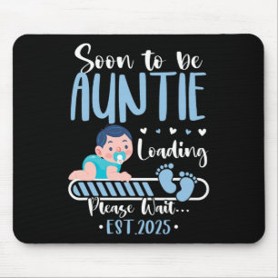 Soon To Be Auntie 2025 Loading Cute Ba Mouse Pad