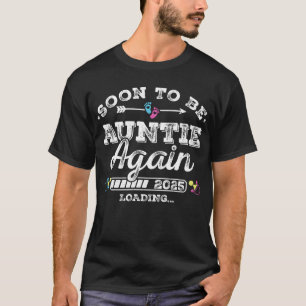 Soon to Be Auntie Again 2025 Loading Men T-Shirt