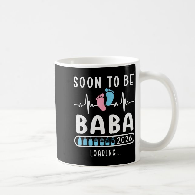 Soon To Be Baba 2026 Loading Promoted To Baba  Coffee Mug (Right)