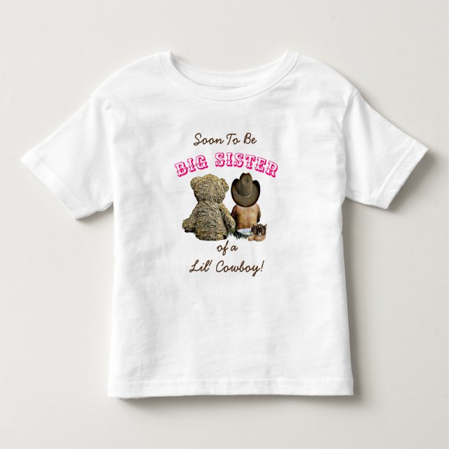 Soon to Be Big Sister Pregnancy Announcement Toddler T-Shirt (Front)