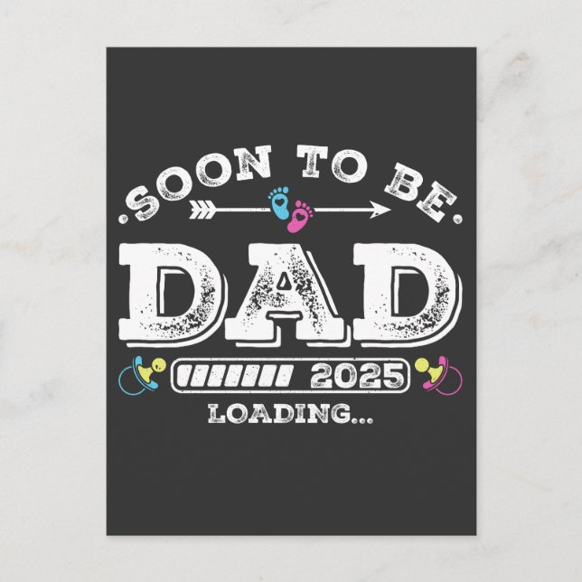 Soon to Be Dad 2025 Loading Postcard (Front)