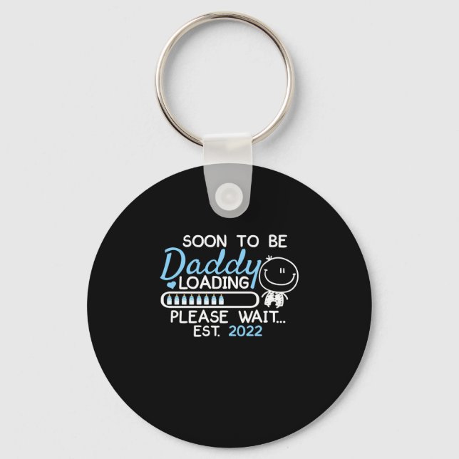 Soon To Be Daddy 2022 Father's Day First Time Key Ring (Front)