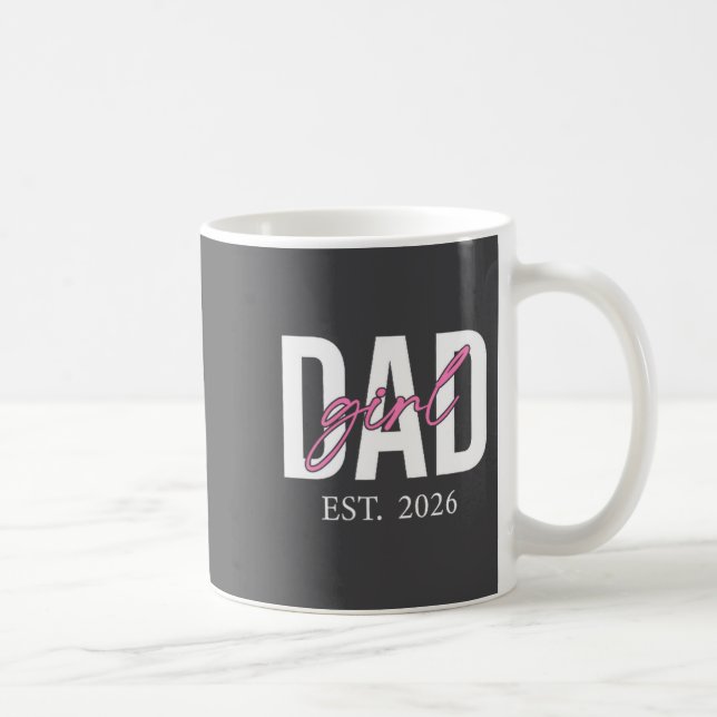 Soon To Be Daddy Of Baby Girl 2026 First Time Dad  Coffee Mug (Right)