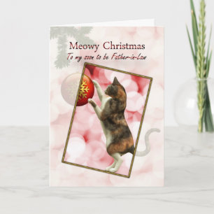 Soon to be Father in Law, Meowy Christmas Holiday Card