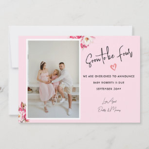  Soon to be Four 2 Photos Pregnancy Announcement 