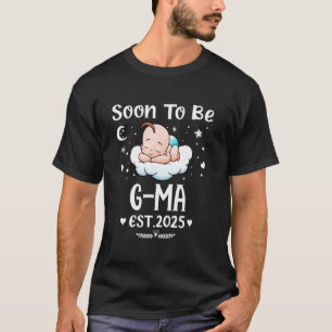 Soon To Be G-Ma EST. 2025 Mother's Day Cute Hearts T-Shirt