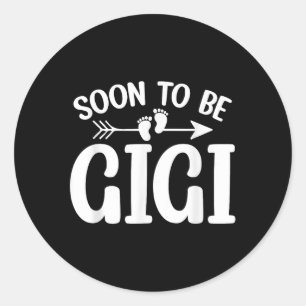 Soon To Be Gigi Women Pregnancy Announcement Grand Classic Round Sticker