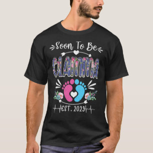 Soon to be Glamma 2023 Mothers Day Christmas First T-Shirt