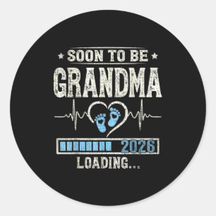 Soon To Be Grandma 2026 Expecting Baby Promoted Gr Classic Round Sticker